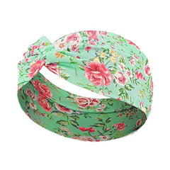 Boho Knotted Headband Floral Vintage Head Wrap