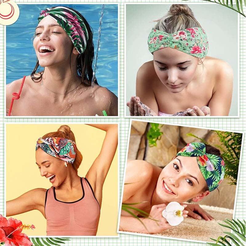 Boho Knotted Headband Floral Vintage Head Wrap