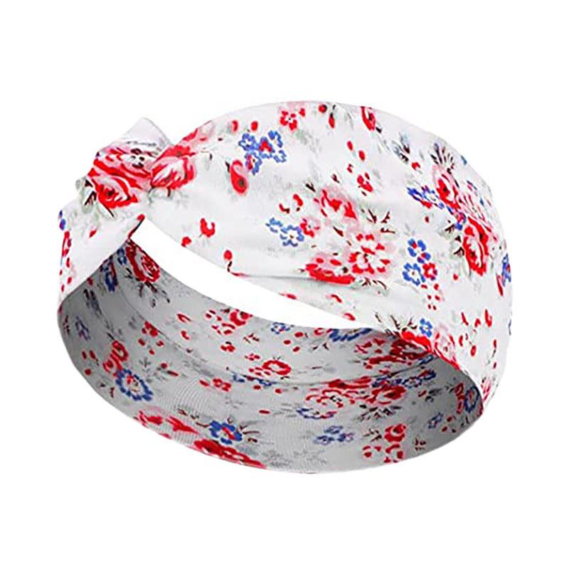 Boho Knotted Headband Floral Vintage Head Wrap