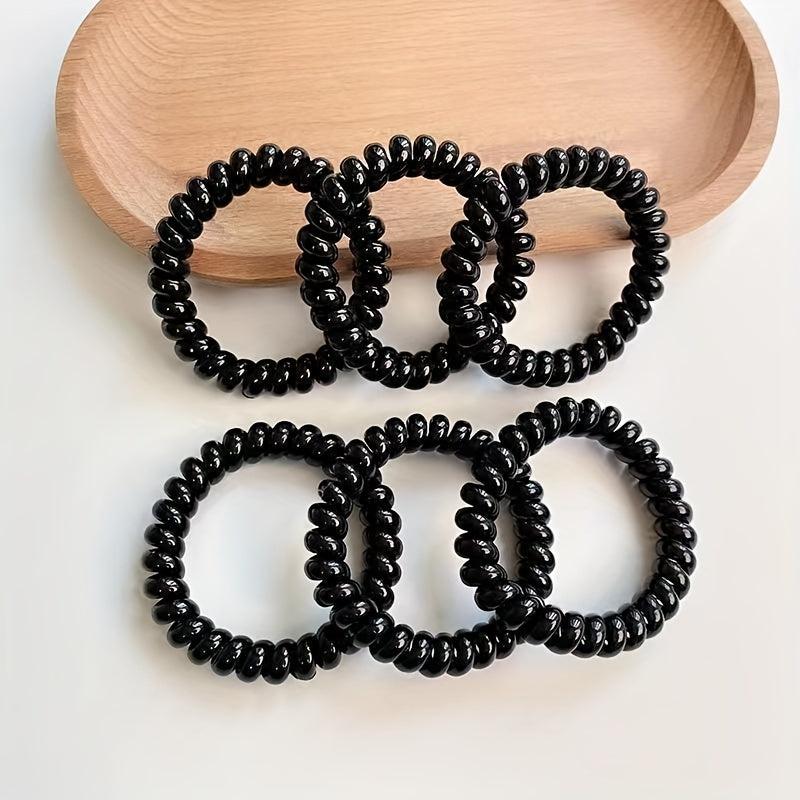 Spiral Hair Tie Waterproof Elastic Ponytail Holder Hair Accessories