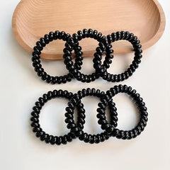 Spiral Hair Tie Waterproof Elastic Ponytail Holder Hair Accessories