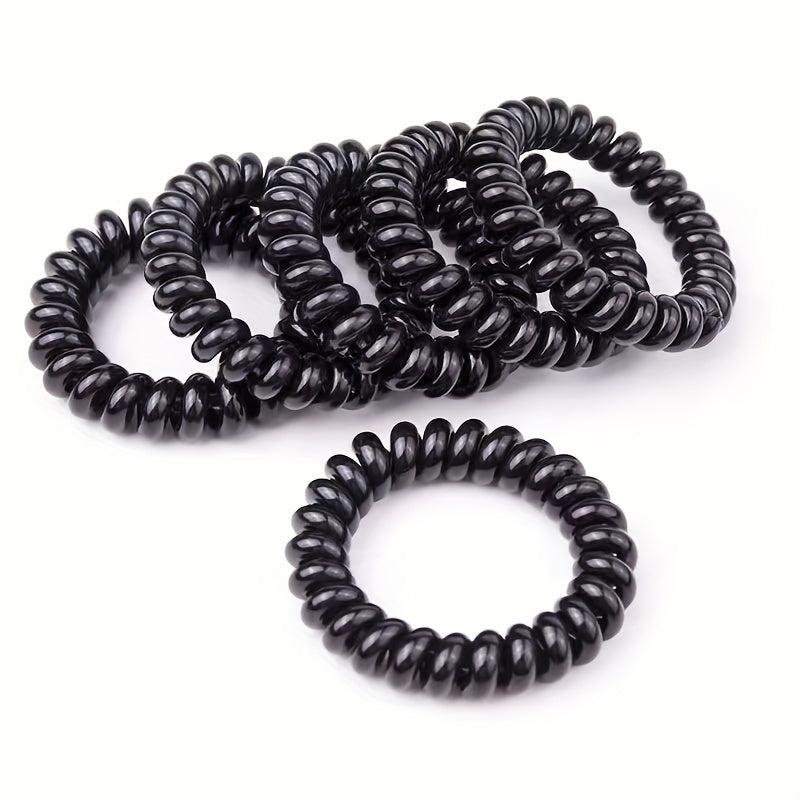 Spiral Hair Tie Waterproof Elastic Ponytail Holder Hair Accessories