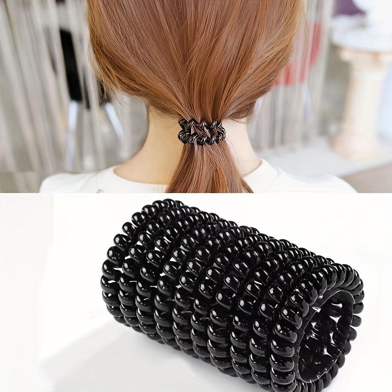 Spiral Hair Tie Waterproof Elastic Ponytail Holder Hair Accessories