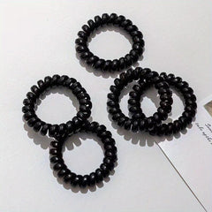 Spiral Hair Tie Waterproof Elastic Ponytail Holder Hair Accessories