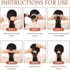 Stretchy Hair Claw Frosted Bird Nest Shape Ponytail Clip
