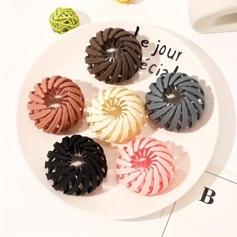 Stretchy Hair Claw Frosted Bird Nest Shape Ponytail Clip