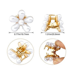 10pcs Pearl Hair Claw Vintage Hair Clips Daisy Bangs Clips Hair Accessories
