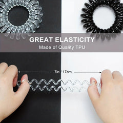 20 PCS Spiral Hair Tie High Elasticity No Damage To Hair