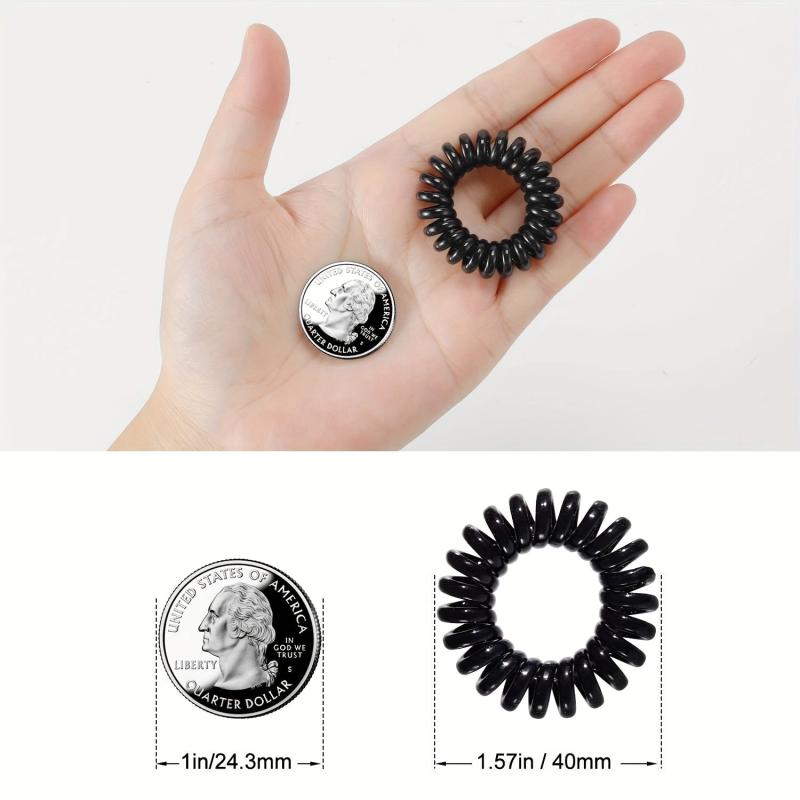 20 PCS Spiral Hair Tie High Elasticity No Damage To Hair