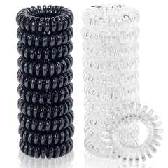 20 PCS Spiral Hair Tie High Elasticity No Damage To Hair
