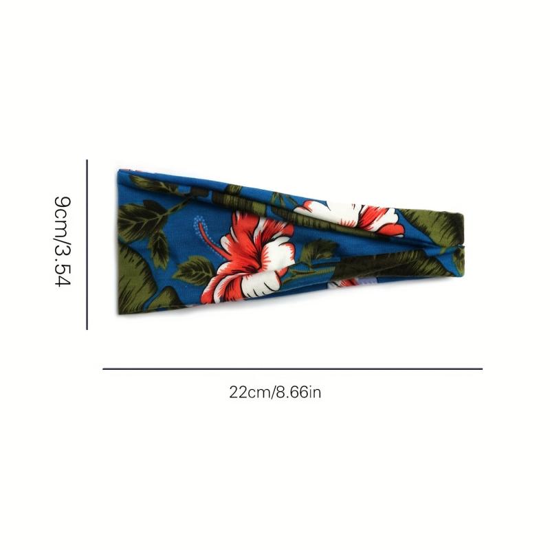 Sports Fold Headband Ladies Floral Print Hair Accessory