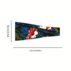 Sports Fold Headband Ladies Floral Print Hair Accessory