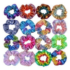 32pcs Silk Hair Scrunchies Set Elastic Ponytail Holder Colorful Hair Accessories