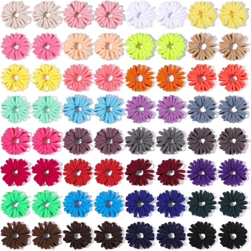 32pcs Silk Hair Scrunchies Set Elastic Ponytail Holder Colorful Hair Accessories