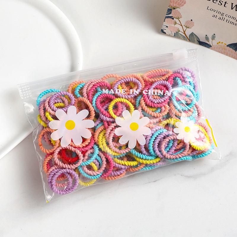 100pcs Baby Hair Ties For Thick And Curly Hair Ponytail Holders