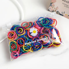100pcs Baby Hair Ties For Thick And Curly Hair Ponytail Holders