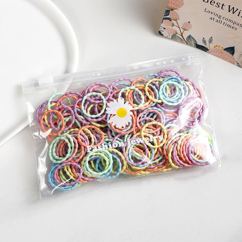 100pcs Baby Hair Ties For Thick And Curly Hair Ponytail Holders