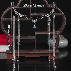 Princess Hair Chain Headpiece Bridal Tassel Veil Accessory