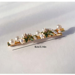 Vintage Lily Orchid Hair Claw Clip Golden Barrette Hair Accessories