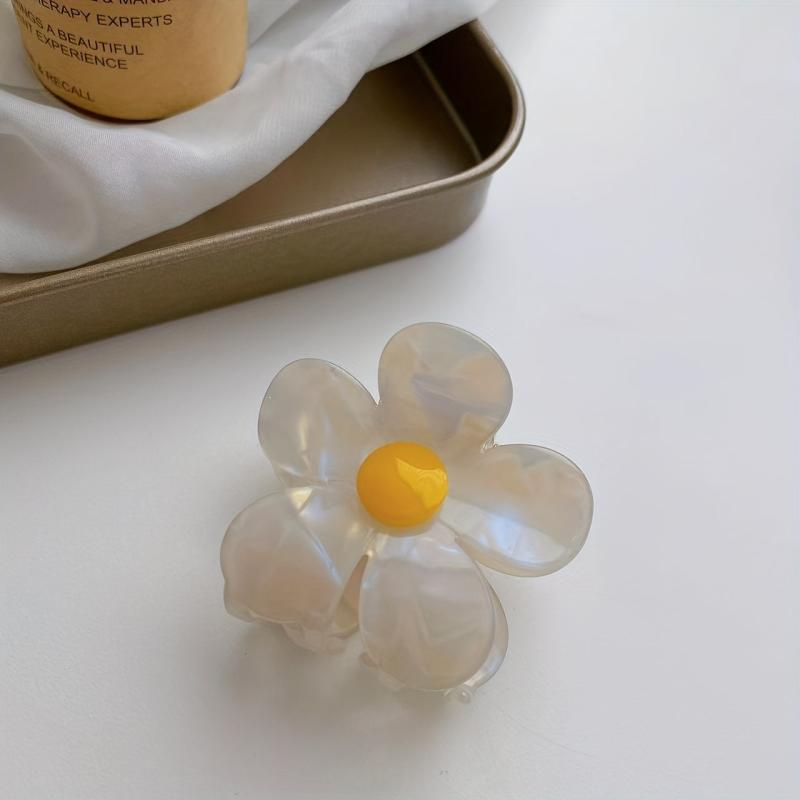 Acetate Flower Sweet Shark Claw Hair Clip for Women Girls