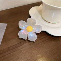 Acetate Flower Sweet Shark Claw Hair Clip for Women Girls