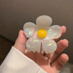 Acetate Flower Sweet Shark Claw Hair Clip for Women Girls