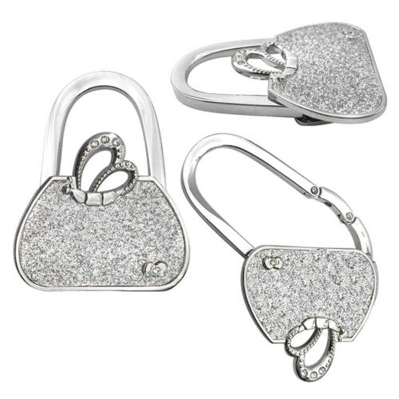 Round Foldable Table Hook Bag Handbag Hanger Cat Butterfly Heart Shape Hooks