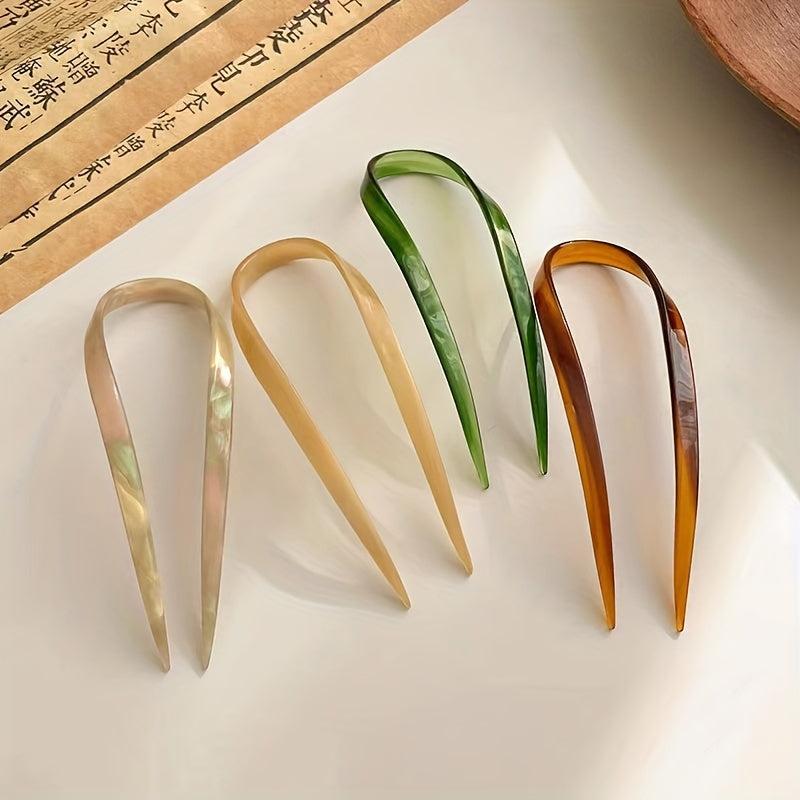 Retro U Shaped Hairpin Modern Style Hair Ornament