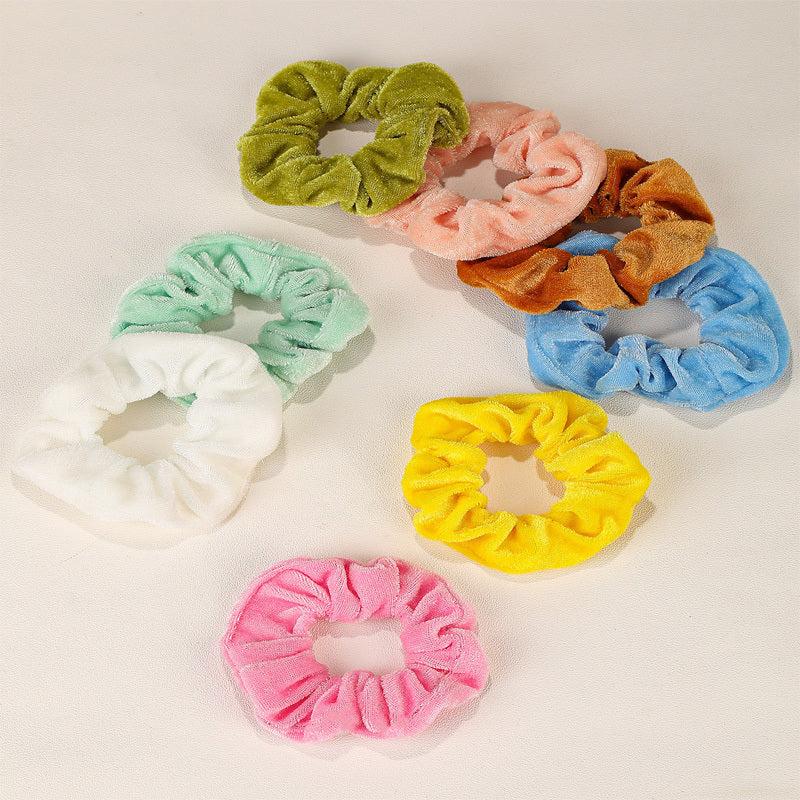 50pcs Toddler Girls Velvet Scrunchie Pack