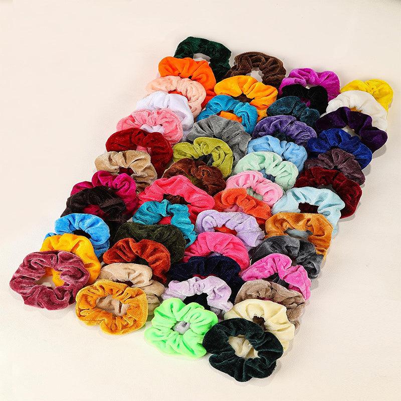 50pcs Toddler Girls Velvet Scrunchie Pack