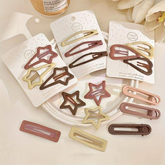 3pcs Female Hair Clip Frosted Snap Clip For Women Girls