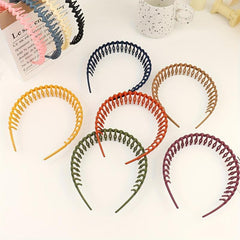Matte Wavy Acrylic Headband For Women Non-slip Wash Face Spa Make Up Headband