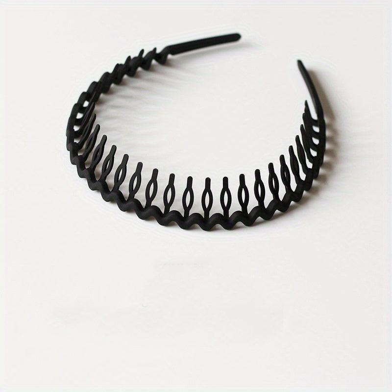 Matte Wavy Acrylic Headband For Women Non-slip Wash Face Spa Make Up Headband