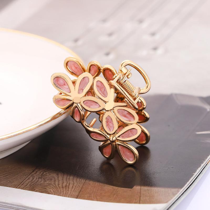 Metal Flower Hair Claw Clips for Thin Hair Styling