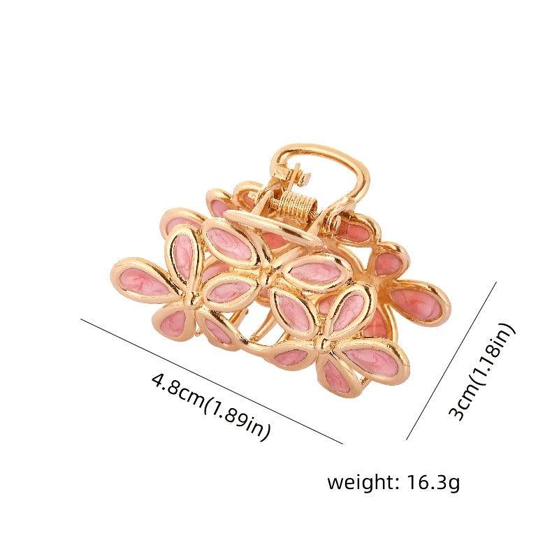 Metal Flower Hair Claw Clips for Thin Hair Styling