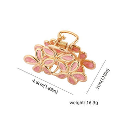 Metal Flower Hair Claw Clips for Thin Hair Styling
