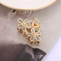Metal Flower Hair Claw Clips for Thin Hair Styling