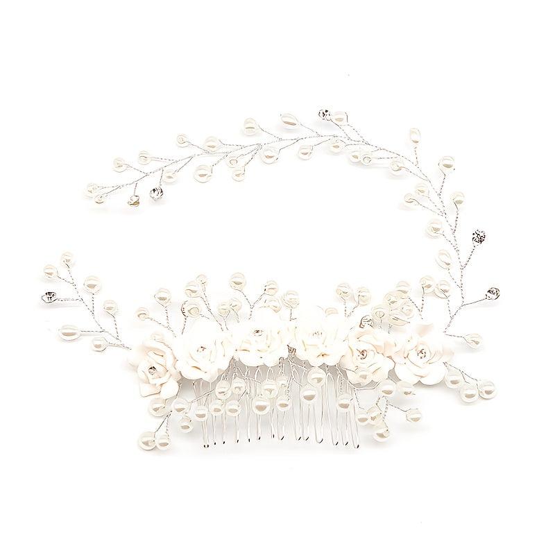 Bride's Pearl Headband Headdress Wedding Dress Accessories