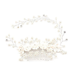 Bride's Pearl Headband Headdress Wedding Dress Accessories