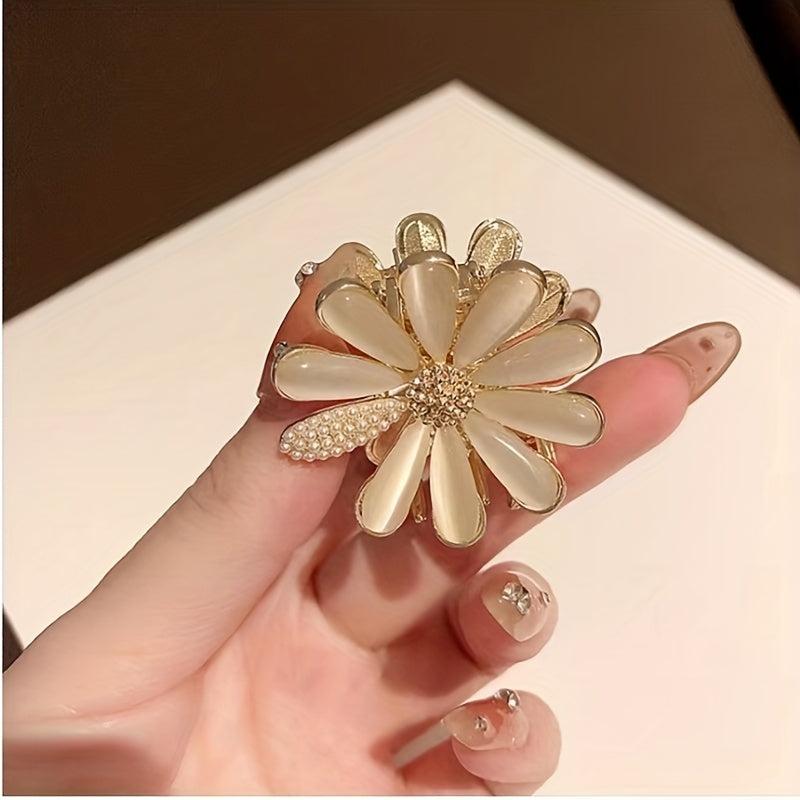 Opal Small Daisy Hair Clip Summer Back Head Clip Shark Claw Headdress