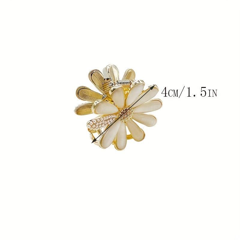 Opal Small Daisy Hair Clip Summer Back Head Clip Shark Claw Headdress