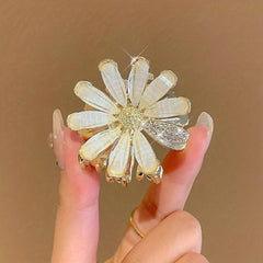 Opal Small Daisy Hair Clip Summer Back Head Clip Shark Claw Headdress