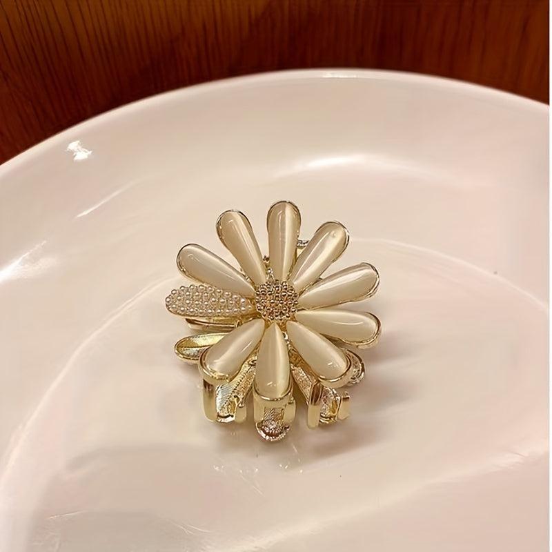 Opal Small Daisy Hair Clip Summer Back Head Clip Shark Claw Headdress