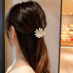 Opal Small Daisy Hair Clip Summer Back Head Clip Shark Claw Headdress