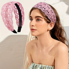 Lace Wide Brim Hairband Non Slip Hair Accessories