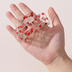 Watermelon Pattern Hair Clip Barrettes Rectangular Claw Clips For Women