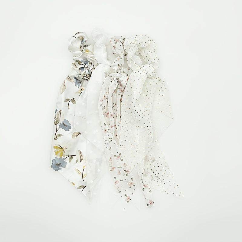 4pcs Butterfly Chiffon Headbands Elastics Hair Scarf Scrunchie