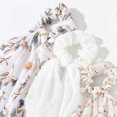 4pcs Butterfly Chiffon Headbands Elastics Hair Scarf Scrunchie