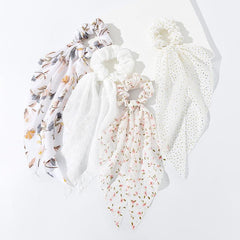 4pcs Butterfly Chiffon Headbands Elastics Hair Scarf Scrunchie