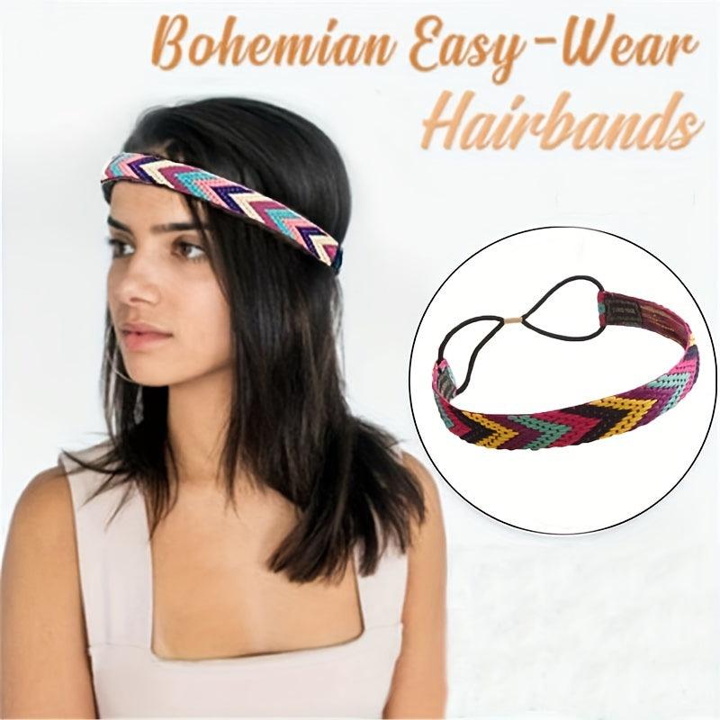 Boho Style Braided Headband Elastic Hair Band